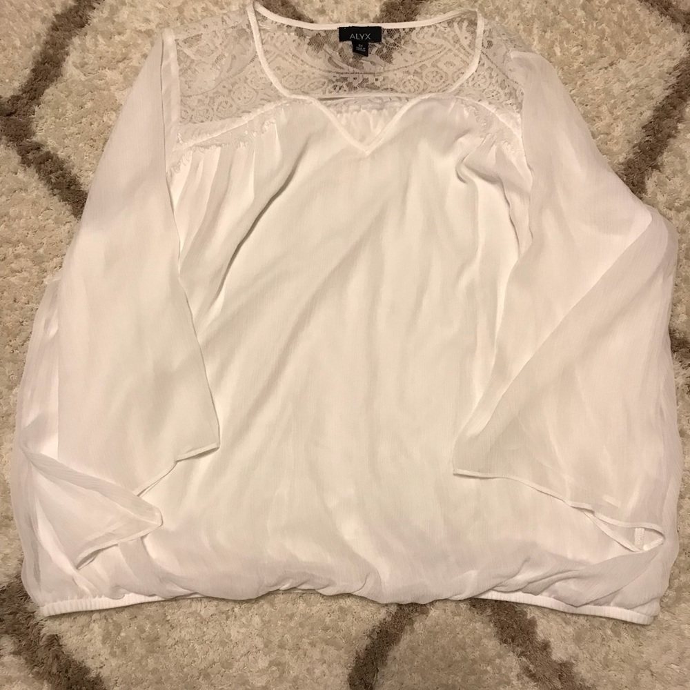 Aylx white lace dress shirt